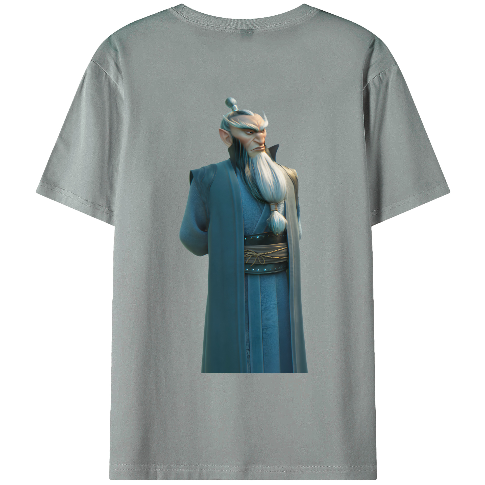 （画像用） Ne Zha 2 ナタ 魔童の大暴れ 綿100％ メンズ半袖Tシャツ（バックプリント） 通気性